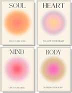 NCYEL 4 colorful abstract halo posters angel number positive energy by NCYEL