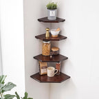 Corner Wall Shelves, Corner Floating Shelves Set of 2 Solid Oak Wood Display - Image 6