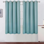 LEMOMO Stone Blue Blackout Curtains 52 x 63 Inch Length/Set of 2 Curtain by Lemomo