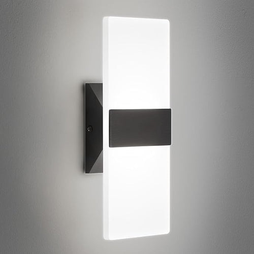 12 Inch Modern Black LED Wall Sconce, Indoor Dimmable Wall Lights, 12W by BrillianceMeetsDurability