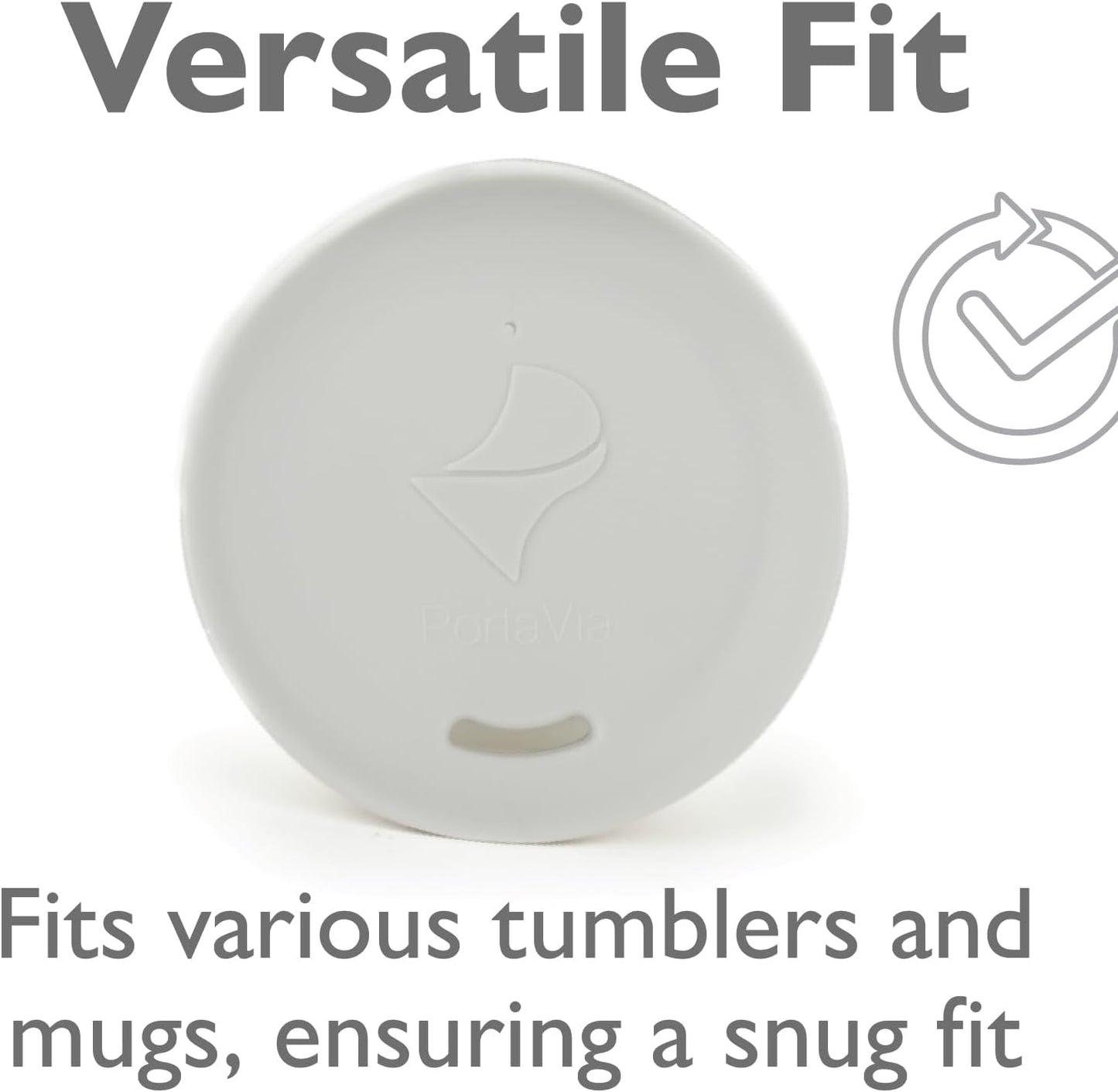 Reusable Coffee Cup Silicone Lid – Fits Most Tumbler, Water Bottle, & Ceramic Coffee Mug Between 3⅜”-3⅝” – Dishwasher-Safe Travel Mug Lid keeps your beverage in your mug (Large - Stone)