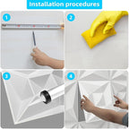 40 PCS 3D Wall Panels for Interior Décor White 11.8"*11.8" Wall Covering - Image 6