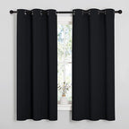 NICETOWN Halloween Pitch Black Solid Thermal Insulated Grommet Blackout - Image 2
