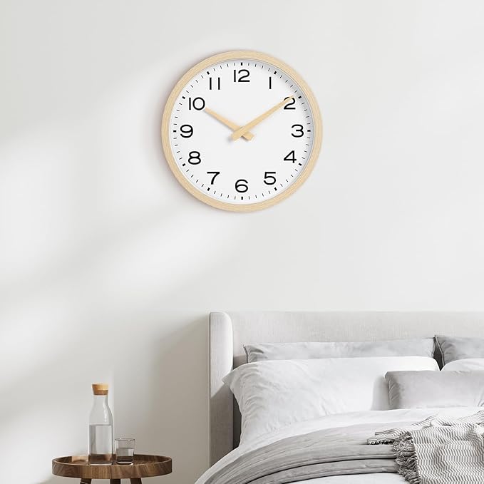 AKCISOT Wall Clock, Boho Kitchen 10 Inch Wall Clocks Battery Operated Non - Image 9