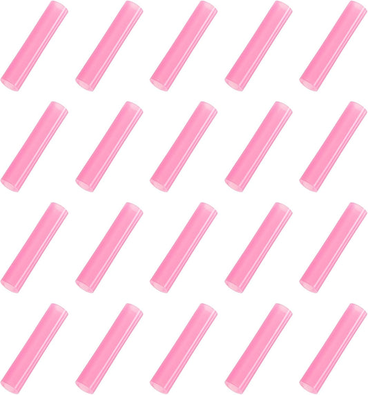 uxcell 20Pcs Silicone Straw Tips, Metal Straw Covers, Soft Reusable Straws Tips Fit for 6mm/0.24" OD Stainless Steel Straws (Pink)