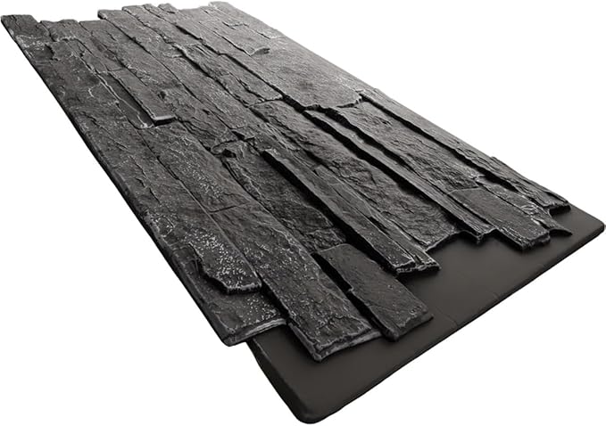 EverStone Acadia Ledge Faux Stone Panel, Graphite Color - Image 6