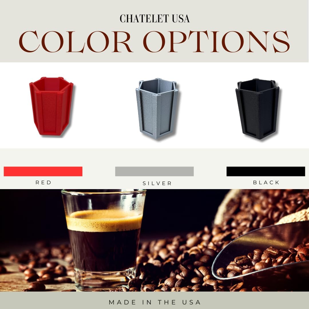 Espresso Coffee Pod Holder & Organizer | Espresso Capsule Kitchen Display Carousel | Holds 18 Pods | Made in USA (Red)