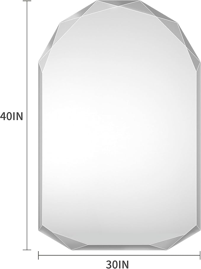 Suidia Bathroom Mirror, Frameless Bathroom Mirror - Image 7