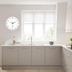 XNM White Simple Glass Wall Clocks Battery Operated 14 Inch Modren Minimalist - Image 5