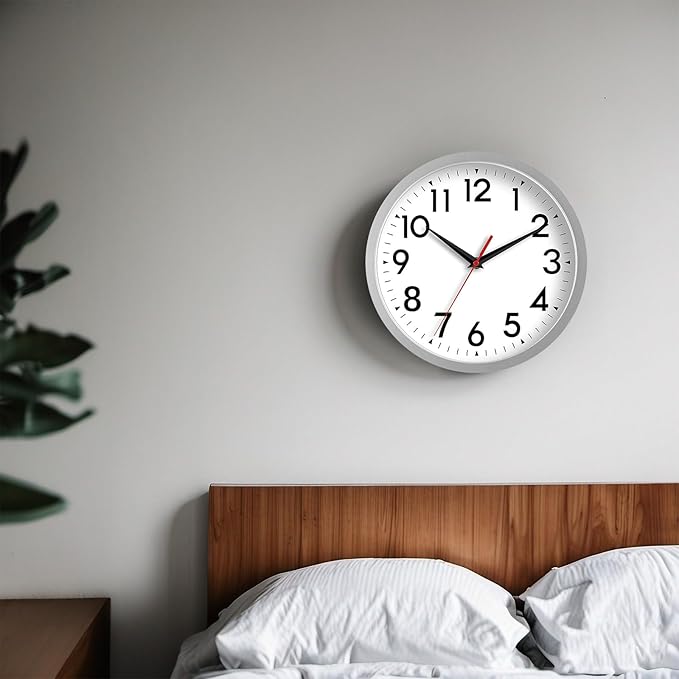 DAXSMY Wall Clock Modern Battery Operated 10 Inch Simpel Silent Non Ticking - Image 8