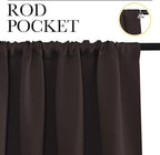 NICETOWN Blackout Curtains for Living Curtains, Toffee Brown, 2 Panels - Image 2