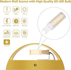 Aipsun Brushed Brass Wall Sconce Indoor Wall Lights Hardwired 1 Pack Up and - Image 2