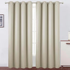 LEMOMO Blackout Curtains 52 x 120 Inch Long Light Beige Curtains Set of 2 by Lemomo