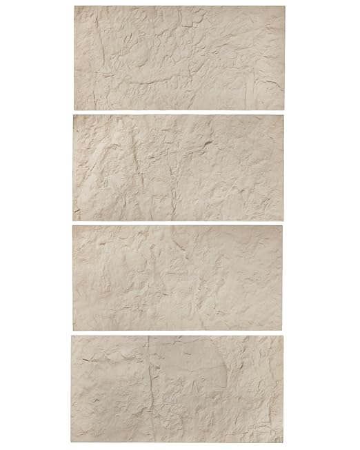 VEVOR 3D Wall Panels, 4 Pack 48 x 24 in PU Natural Stone Imitation Wall Art by VEVOR
