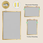 Koonmi Gold Mirrors for Wall, 24x36 Inch Bathroom Mirror, Rectangular Wall - Image 8