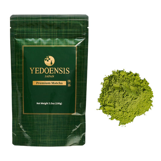 YEDOENSIS Premium Matcha - Organic Authentic Japanese Green Tea Matcha Powder, JAS Certified Organic Vegan Gluten-Free (100g)