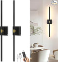 iThird Battery Operated Wall Sconce Set of 2: Rechargeable Wall Lights Wireless by iThirdHomeOutdoorLighting
