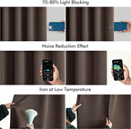 MIULEE Chocolate Brown Back Tab Blackout Curtains 63 Inch Length 2 Panels Set - Image 5