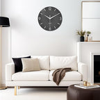 XFM Modern Wall Clock 24 Inch Large Grey Wall Clocks Battery Operated Gray - Image 2