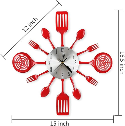 16 Inch Cutlery Kitchen Wall Clocks - Image 2