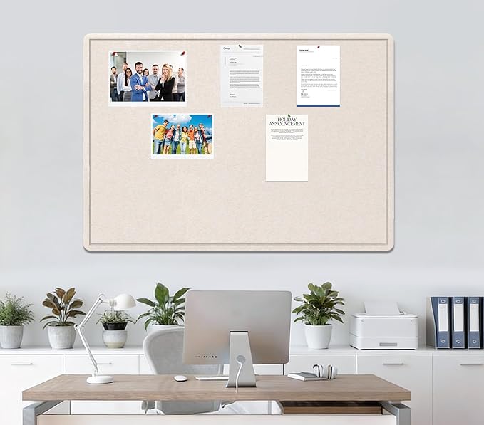 Bulletin Board - 35 x 17.5 inches Decorative Felt Pin Board - Cork Board - Image 7