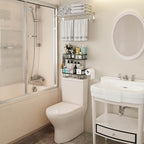 Godboat Bathroom Organizers, 2-Tier Over Toilet Storage, Floating Shelves - Image 7