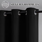 IGEMAEVE Black Blackout Curtains 96 Inch Length 2 Panels Set, Grommet Energy - Image 3