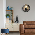 14 Inch Black and Gold Wall Clock - Image 3
