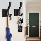 TOFIIGREM Black Hooks for Wall Towel Hooks, Heavy Duty Thick Aluminum Alloy - Image 2