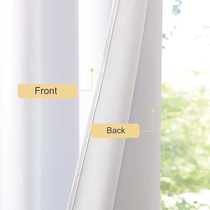 NICETOWN 100% Blackout Door Curtain 80 inch Thermal Insulated Room Darkening - Image 5