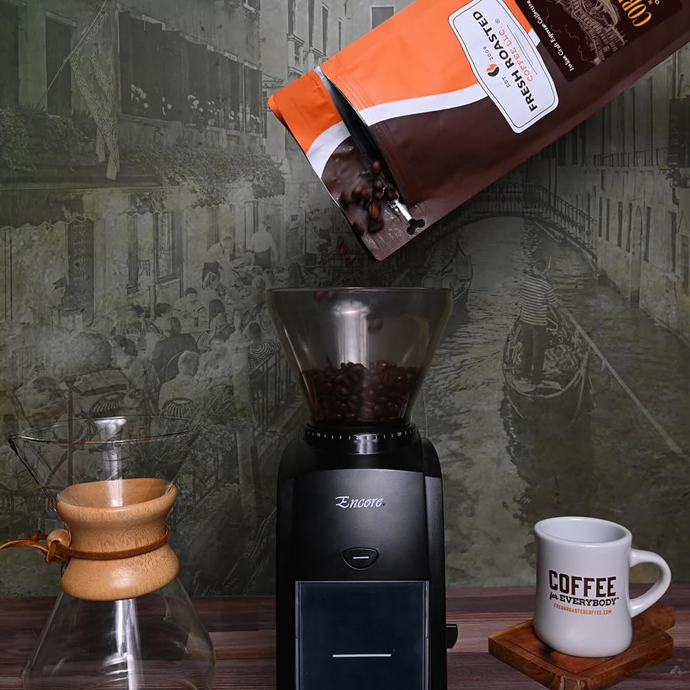 Fresh Roasted Coffee, Correggio Italian Craft Artisan Blend, 2 lb (32 oz), Dark Roast, Kosher, Whole Bean