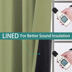 Yakamok 100% Blackout Lined Panels, Thermal Insulated Blackout Curtains - Image 4