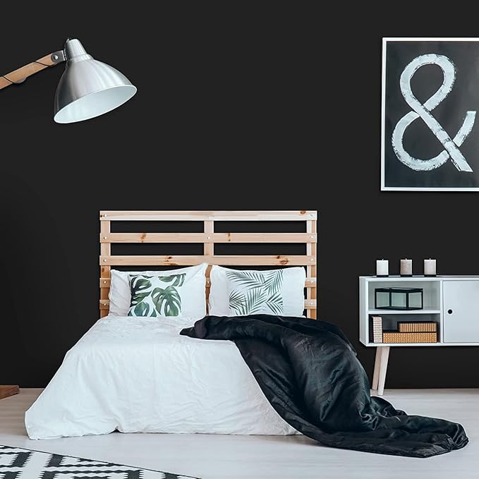 practicalWs 15.7 inch x 787.4 inch Black Self Adhesive Wallpaper Peel and Stick - Image 2