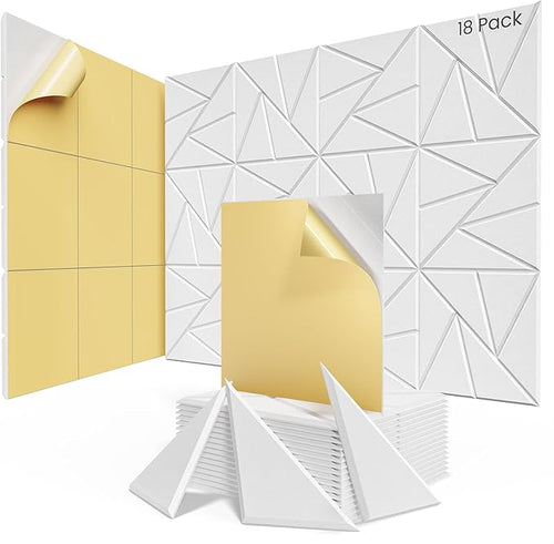 18 pack Acoustic Panels With Self-Adhesive, Sound Panels High Density, by ROOME