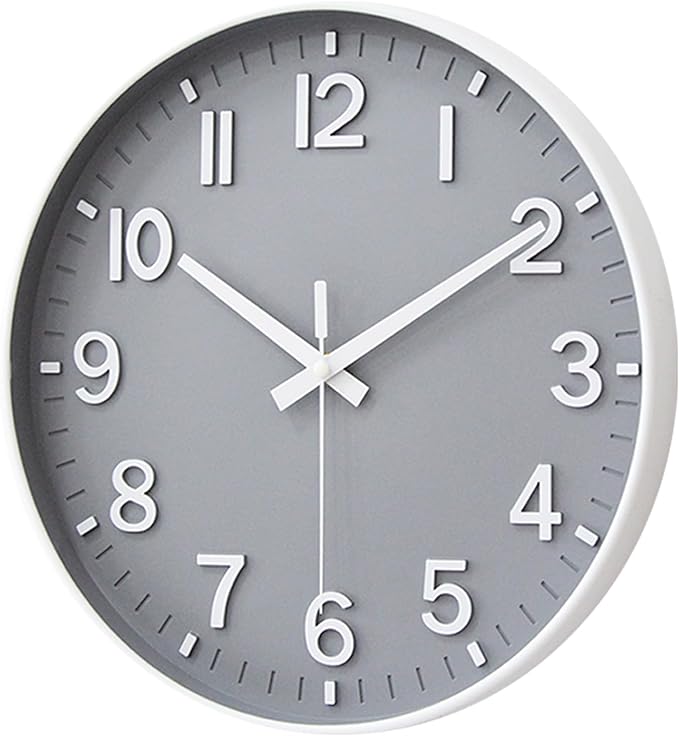 HZDHCLH Wall Clocks Battery Operated, Wall Clock Gray, 10 inch Wall Clock - Image 2