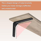 DINZI LVJ Long Wall Shelves, 31.5 Inch Wall Mounted Shelves Set of 2, - Image 9