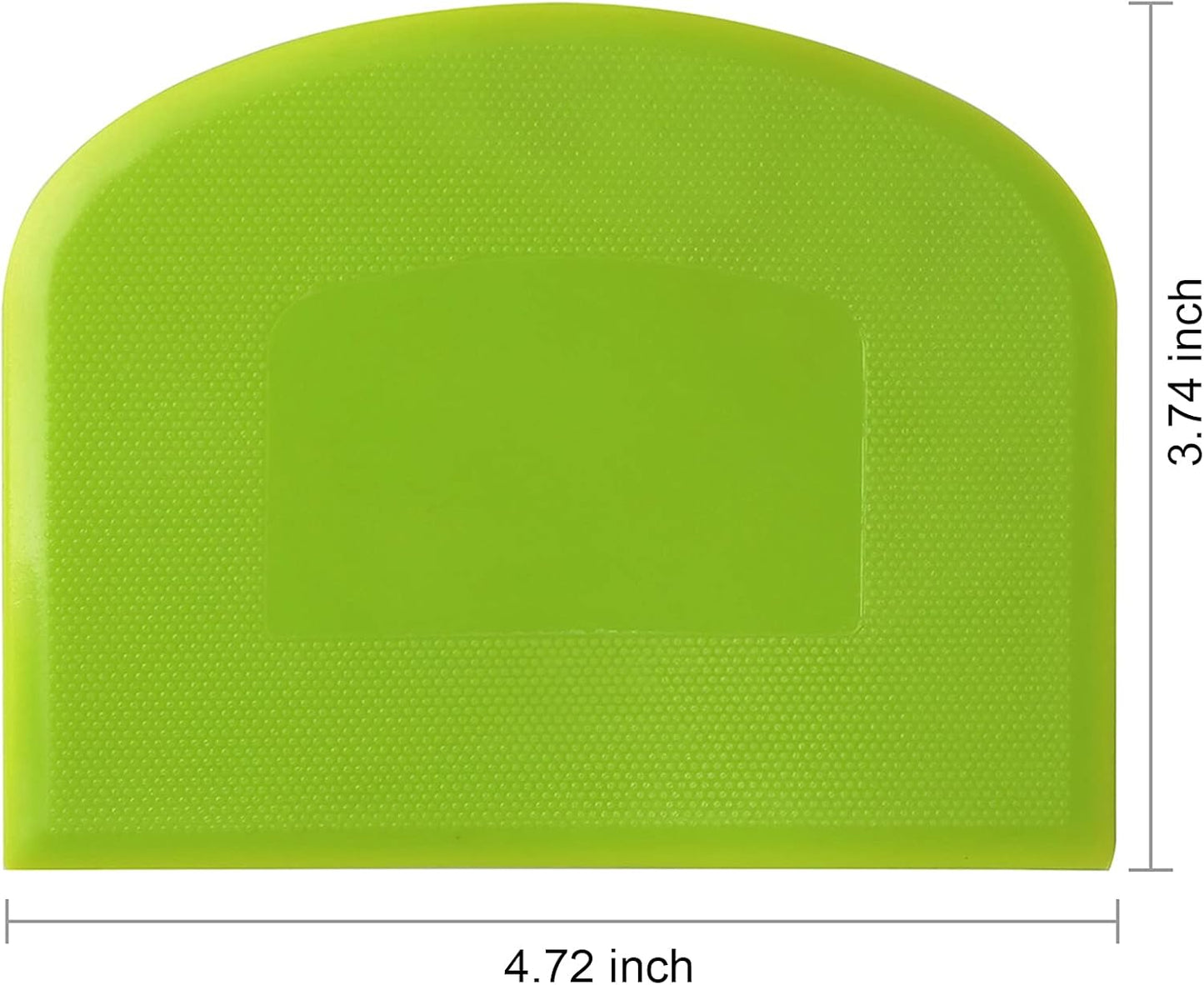 Bench Scraper Food Vegetable Chopper,Stainless Steel Pizza Dough Scraper-Flexible Plastic Bowl/Cake Scraper 5-Piece Set,Bread/Pastry/Pizza/Flour/Cheese Cutter (Black)