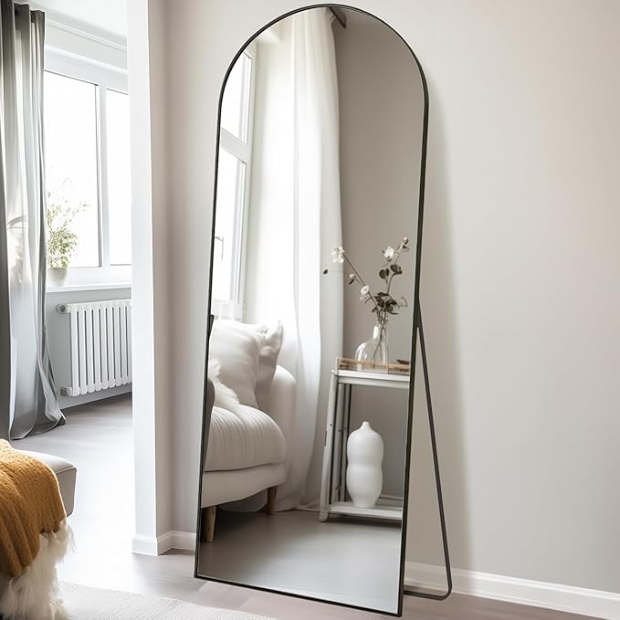 Dewfig Arched Full Length Mirror, Full Body Mirrors - Image 2