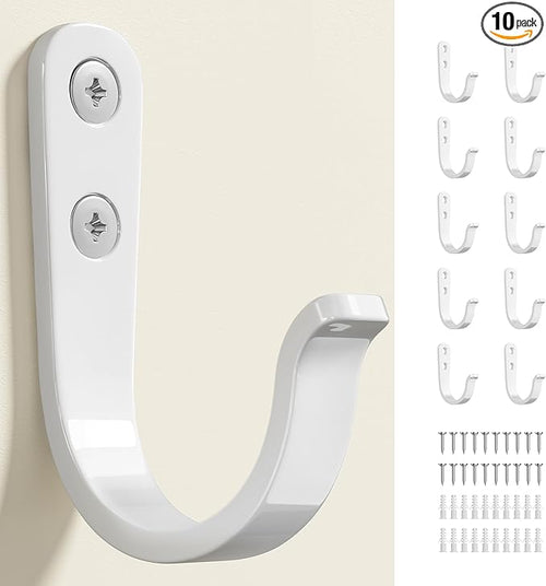 10Pcs Wall Hooks for Bathroom, and Garage by jockcaras