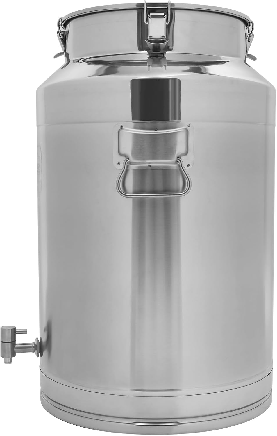 Stainless Steel Milk Bucket With Faucet, Large Liquid Container Storage,Stainless Steel Milk Can With Sealing Lid and Carry Handle,for Wine (76L/20Gal,w/Faucet)