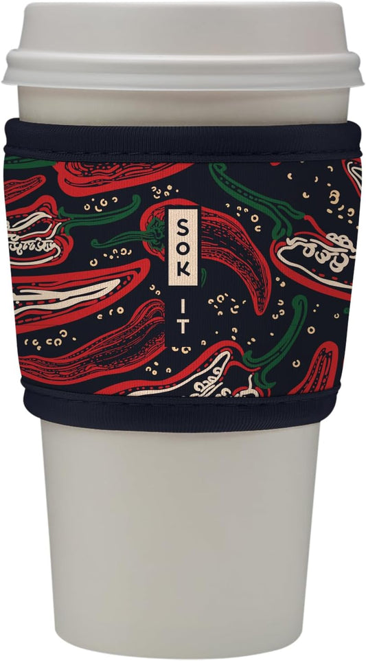 Sok It HotSok Coffee & Tea Reusable Insulated Neoprene Cup Sleeve (Hot Stuff)