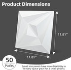 AMZDEPOT 50 Pack 3D Wall Panels - Image 3