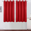 LEMOMO Blackout Curtains 66 x 54 Inch Long Bright Red Curtains Set of 2 Panels by Lemomo
