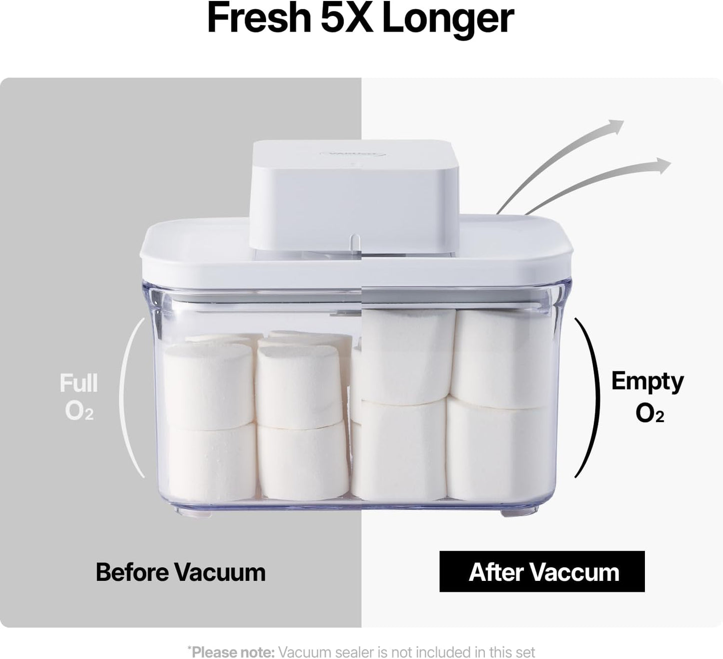 VAKUEN Premium Airtight Food Storage Container. Meal Prep 0.85qt 3pc/Set. 3pcs Container. Patented Double Silicone Lining, 100% Leak Proof, BPA-FREE