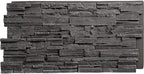 EverStone Cascade Faux Stone Panel, 48 5/8"W x 24 3/4"H x 1 1/4"D, Graphite by EkenaMillwork