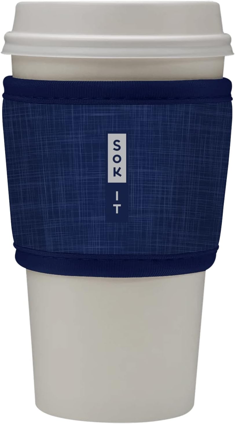 Sok It HotSok Coffee & Tea Reusable Insulated Neoprene Cup Sleeve (Blue Jean)