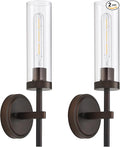 SANTOSTOCK Oil Rubbed Bronze Wall Sconces Set of Two, Bathroom Wall Sconces by SANTOSTOCK
