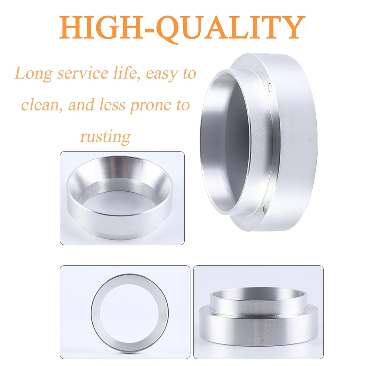 Espresso Dosing Funnel Precision Aluminum Alloy Coffee Dosing Ring Accessories Set for Portafilter Hands-Free (53cm)