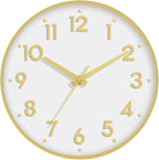 Mosewa Wall Clock 10 Inch, Battery Operated Silent Non-Ticking Modern Analog by MOSEWAWALLCLOCK