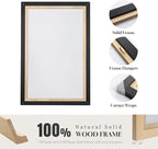 Framed Black and White Modern Abstract Wall Art, 3 Piece Canvas Prints - Image 6